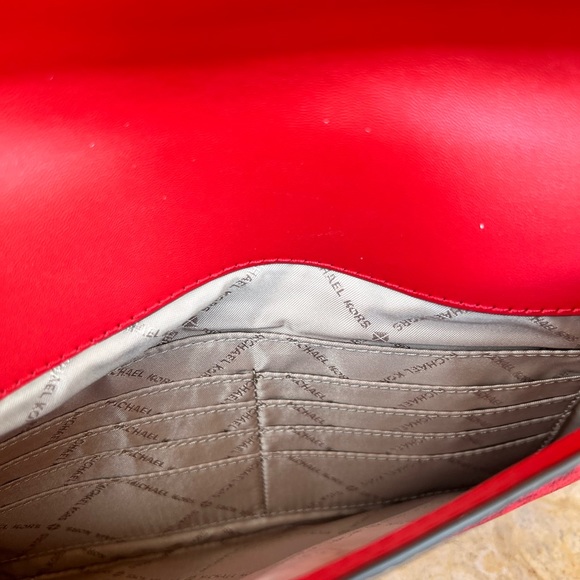 Michael Kors Maisie Large 3 in 1 tote handbag flame red - Picture 10 of 14